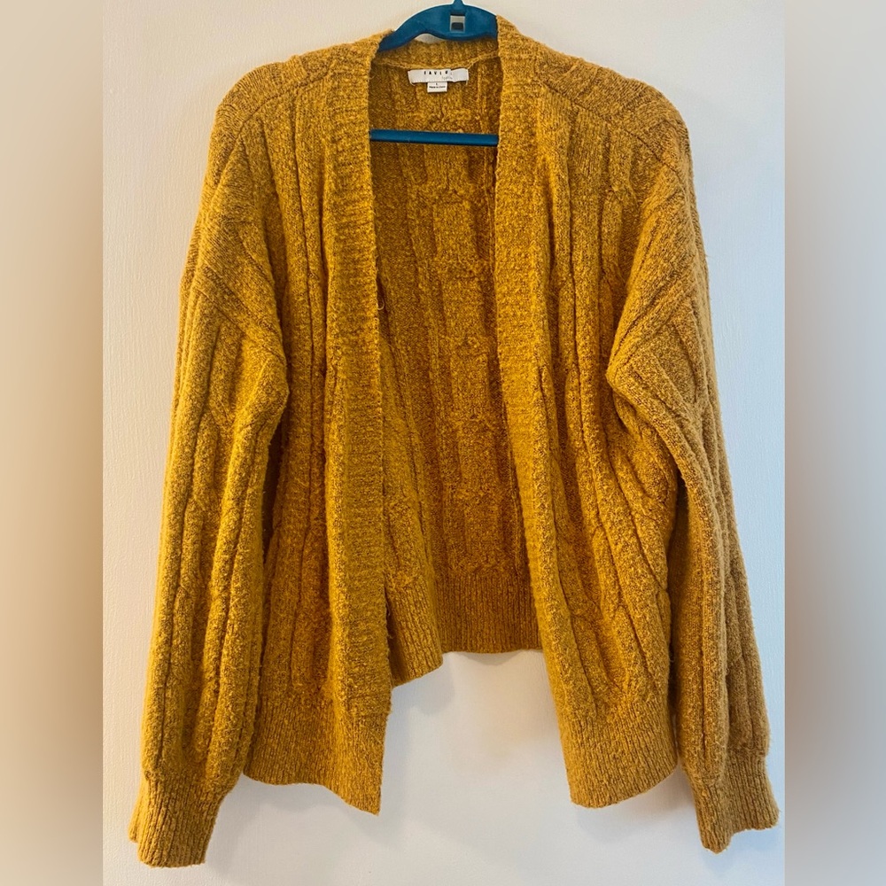 FAVLUX Open Front Cardigan Sweater Women’s Size Large Cozy Knit